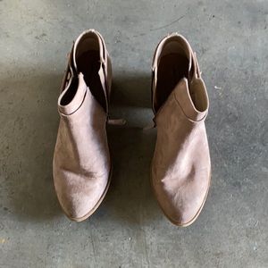 Tan Faux Sued Booties